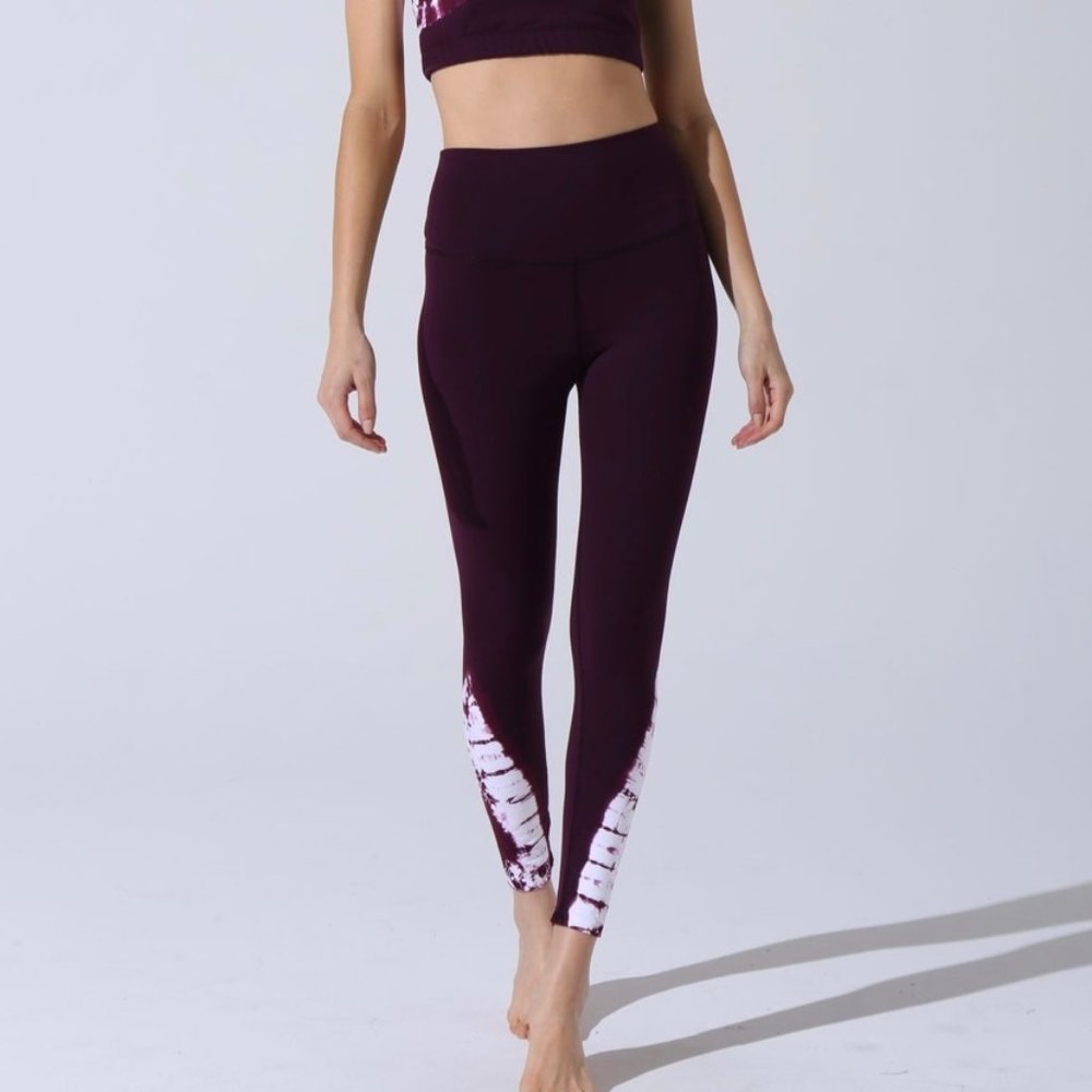 Electric & Rose Venice Legging Tie Dye - Aubergine/Cloud